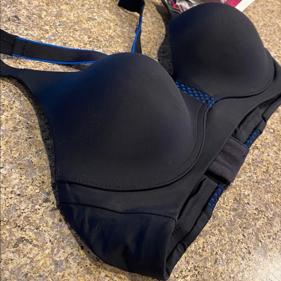 Maidenform Sport Sports Bra Convertible Low Impact 34A Black Blue - Picture 6 of 16